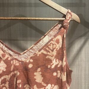 Anthropologie Brown Tie-Dye Tank Top